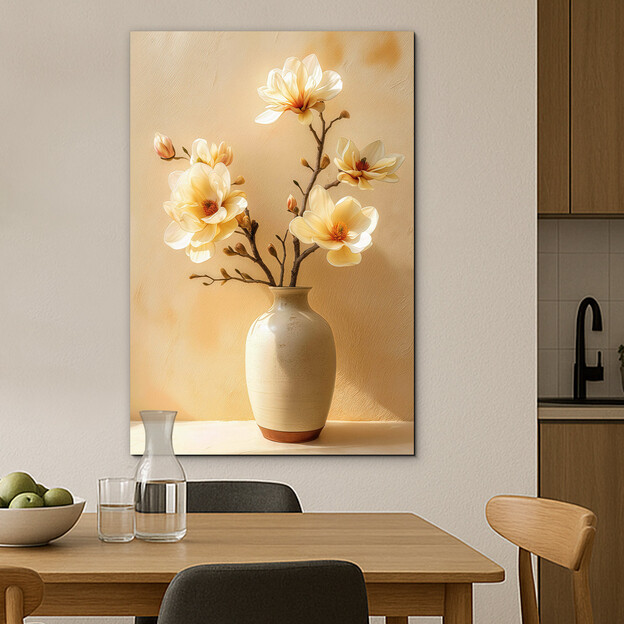 Nástenný obraz - Žlté magnólie vo váze
