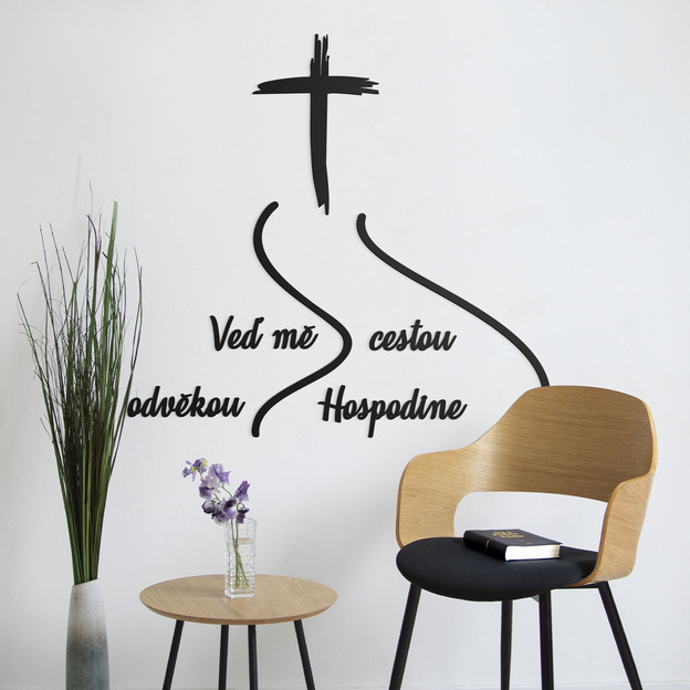 Dřevěný citát z Bible - Veď mě cestou odvěkou, Hospodine