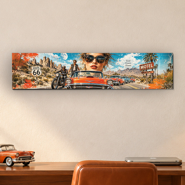 Americký vintage obraz - Route 66