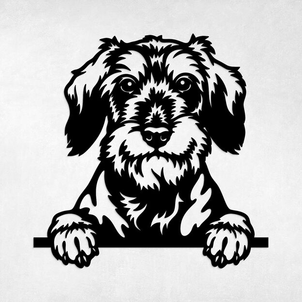 Wooden Wall Art - Wire-haired Dachshund