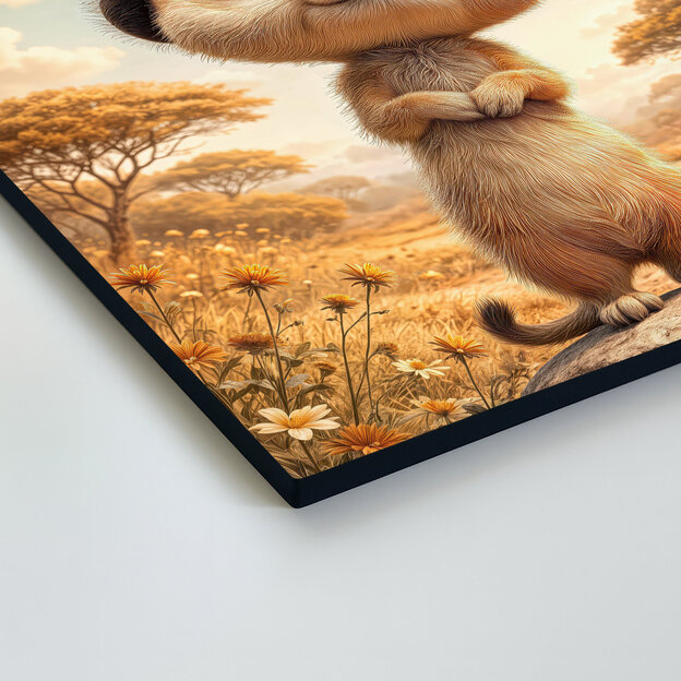 Drevený obraz pre deti - Surikata