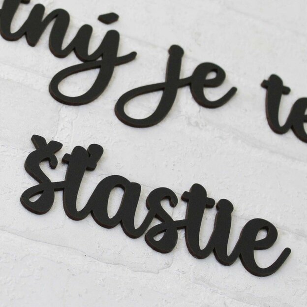 Dekoračná nálepka o rodine z dreva 