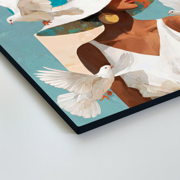 Elegantný obraz do obývačky - Dáma v klobúku