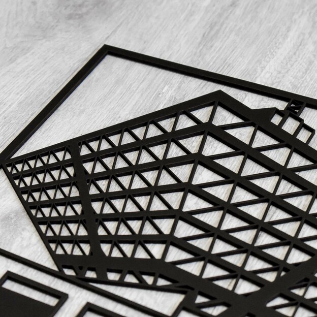 Drevený obraz - Budova Slovenského rozhlasu