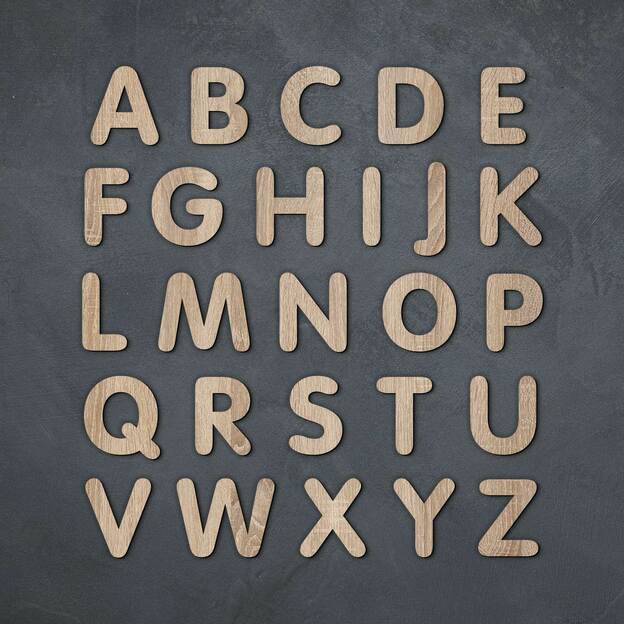 Drevená detská hračka - Abeceda
