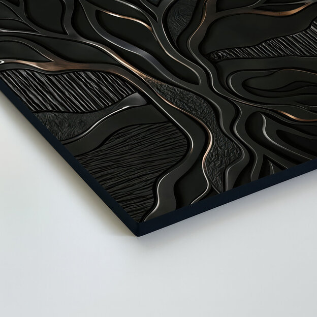 Čierny industriálny obraz - Strom Arora