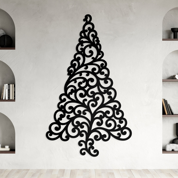 Wooden Christmas tree for the wall