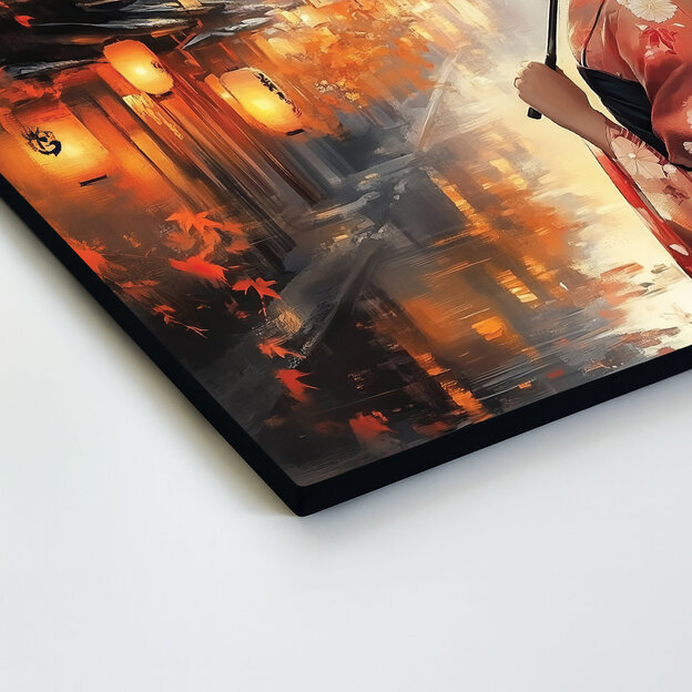 Tablou japonez din lemn - Gheişa