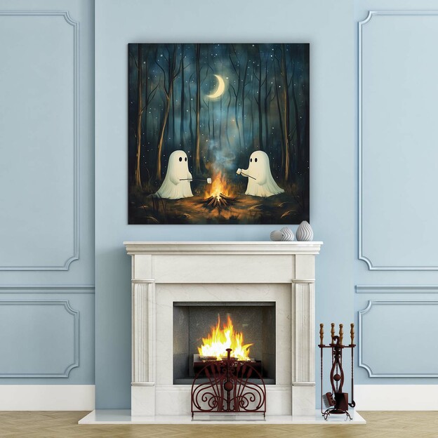 Children&#039;s Halloween Wall Art - Ghosts in the Forest