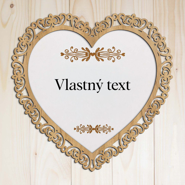 Drevené srdiečko s vlastným textom