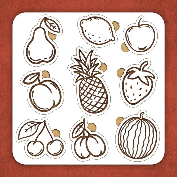 Drevená edukačná hračka - Ovocie