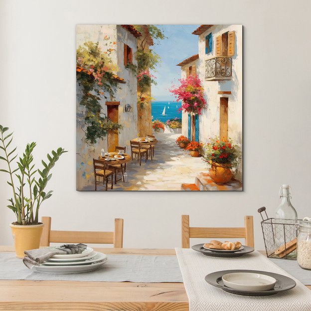 Provence painting - Morning on the coast