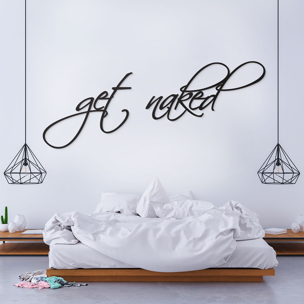 Wooden 3D Sign - Get Naked