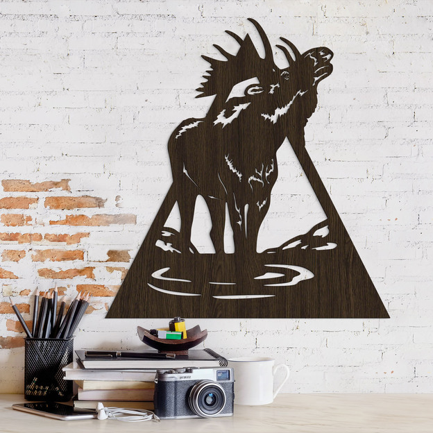 Wooden Wall Art of a Wild Animal - Moose