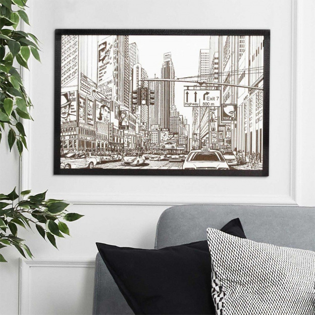 Engraved Wall Art - New York, Times Square