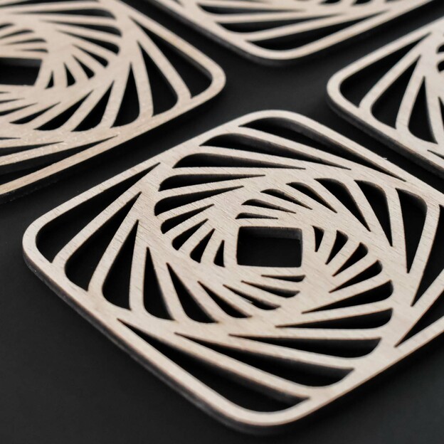 4 db absztrakt poháralátét