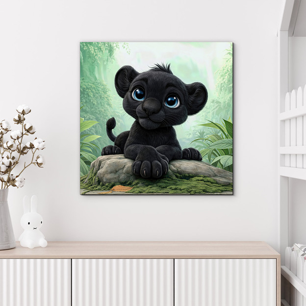 Drevený obraz zvieratko džungle - Puma