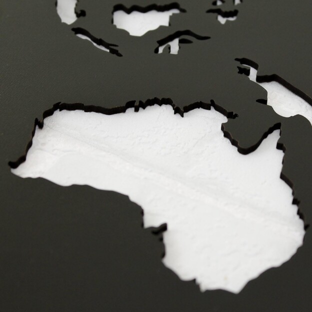 Dřevěná mapa světa na zeď - obraz