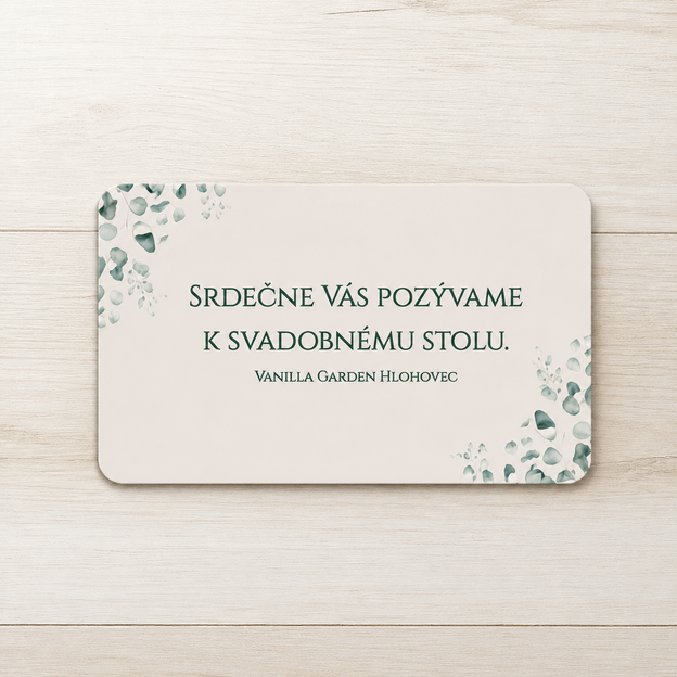 Pozvánka z dreva k svadobnému stolu - Vetvička