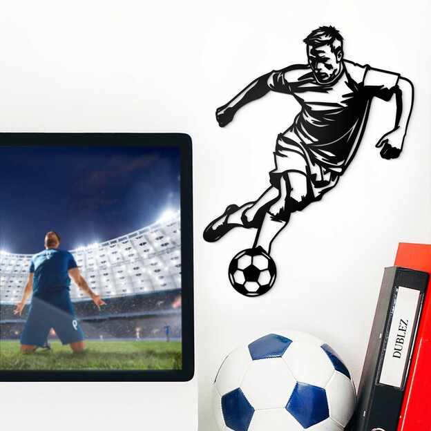 Wooden Wall Sticker - Footballer
