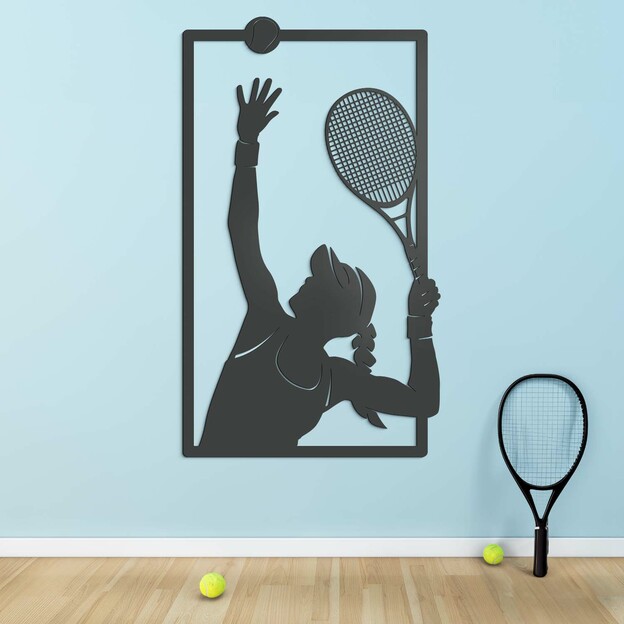 Wooden Wall Art - Tennis Player