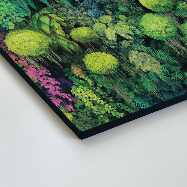 Tablou pătrat cu efect de mușchi - Pădure tropicală