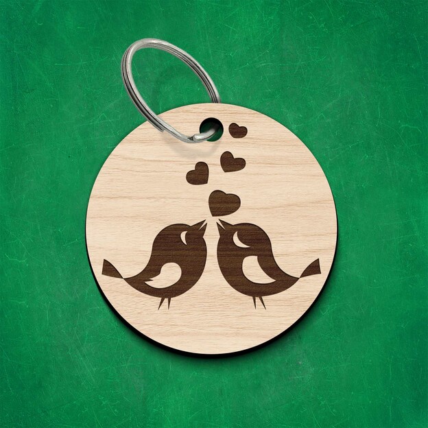 Engraved Keychain - Birds