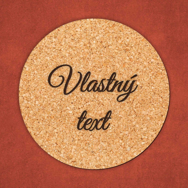 Korkový podpivník s vlastným textom 