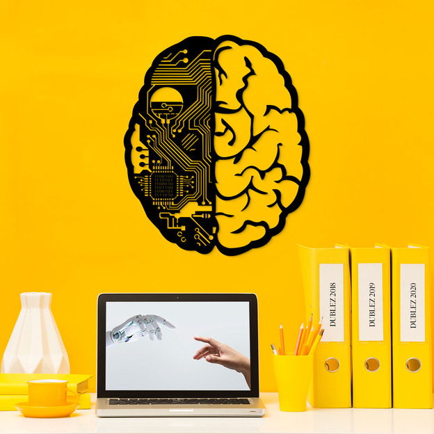 Gift for a IT Geek - Wall Art Brain Ai