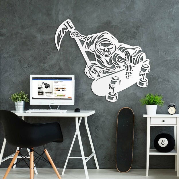Wooden 3D Wall Sticker - Skater