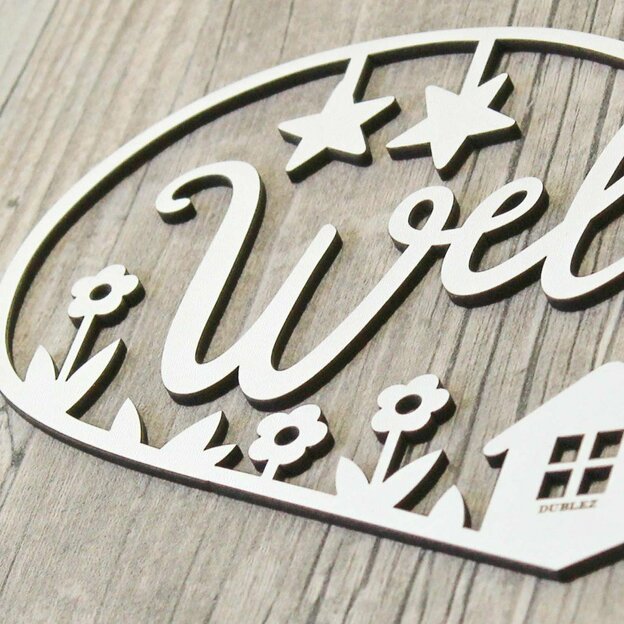 Wooden Wall Decoration - Welcome