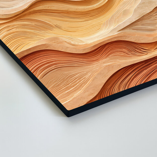 Drevený obraz - Abstraktné oranžové duny