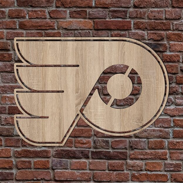 Wooden NHL Logo - Philadelphia Flyers