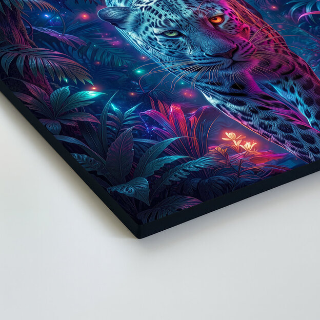 Barevný obraz na stěnu - Neónový Leopard