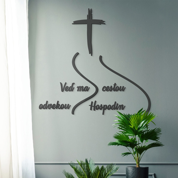 Drevený citát z Biblie - Veď ma cestou odvekou