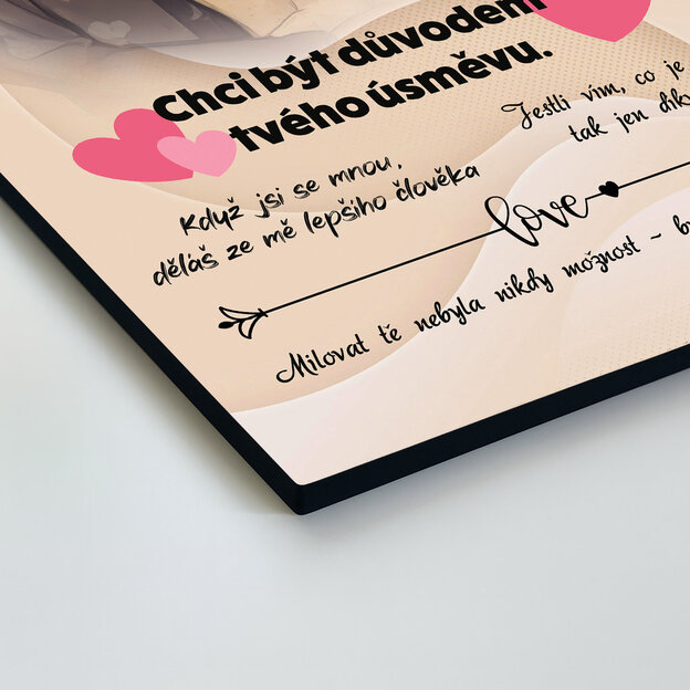 Tăbliță din lemn pentru perete - Iubirea mea