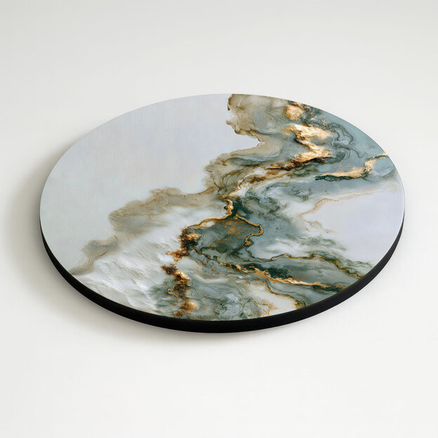 Kruhový obraz s motívom kameňa - Green Onyx