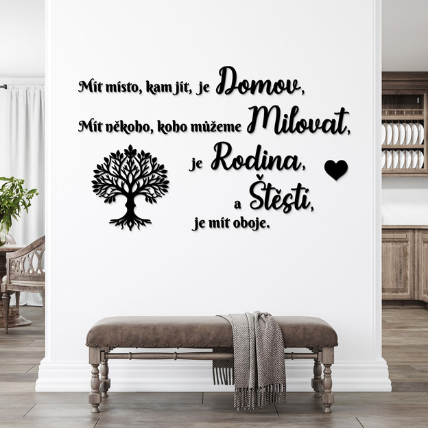 Citát na stěnu - Domov, Rodina, Štěstí