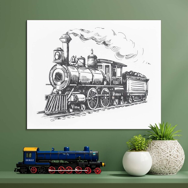Wooden Decoration for Living Room - Locomotive, Train