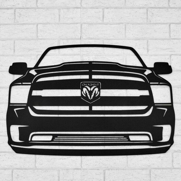 Wooden Wall Art of a Car - Dodge Ram