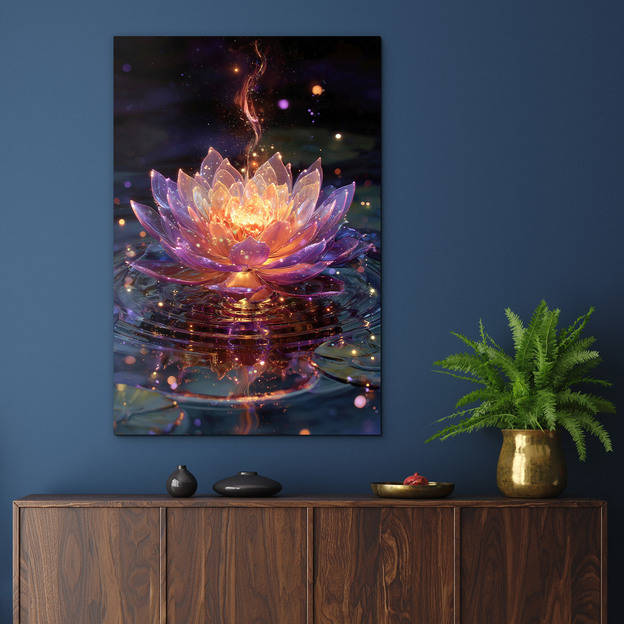 Picture for the bedroom - Energetic water lily