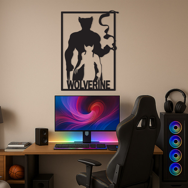 Vyrezávaný 3D obraz na stenu - Wolverine