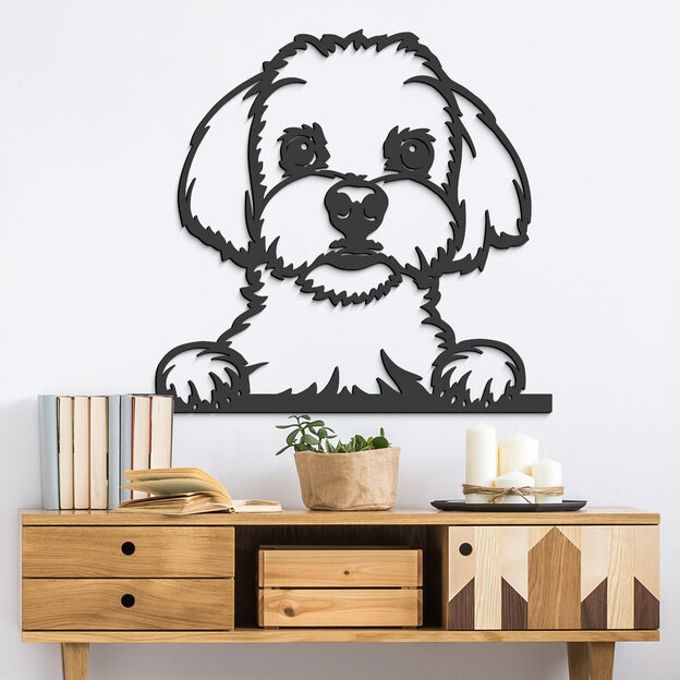 Wooden Wall Art - Maltese Dog