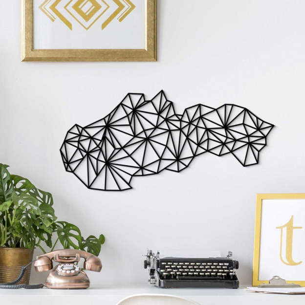 Polygonálna mapa Slovenska na stenu 