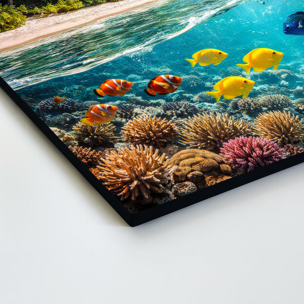 Dřevěný obraz rybiček - Podmořský svět