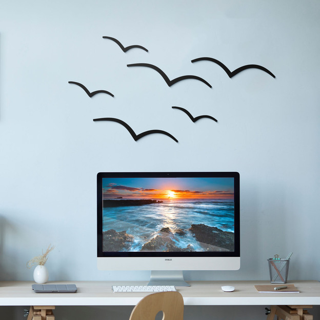 Wooden Stickers - Seagulls