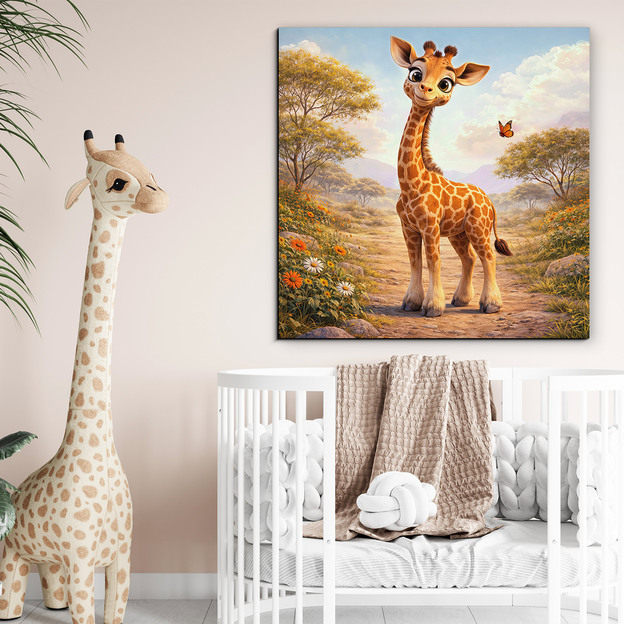 Drevená dekorácia pre deti - Žirafa