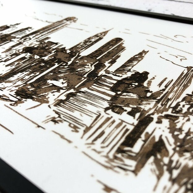 3D Engraved Panoramic Wall Art - New York