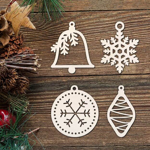 Tradičné vianočné ozdoby - Set 4 druhy po 5 ks (20ks) 
