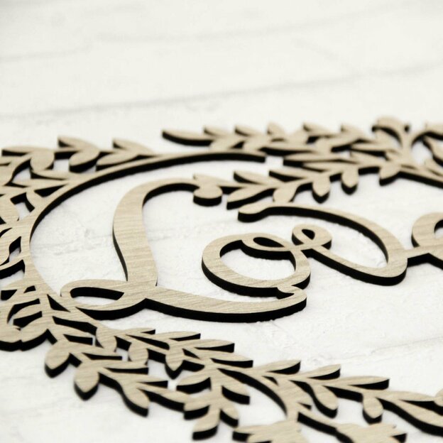 Wooden Decorative Door Wreath - Love